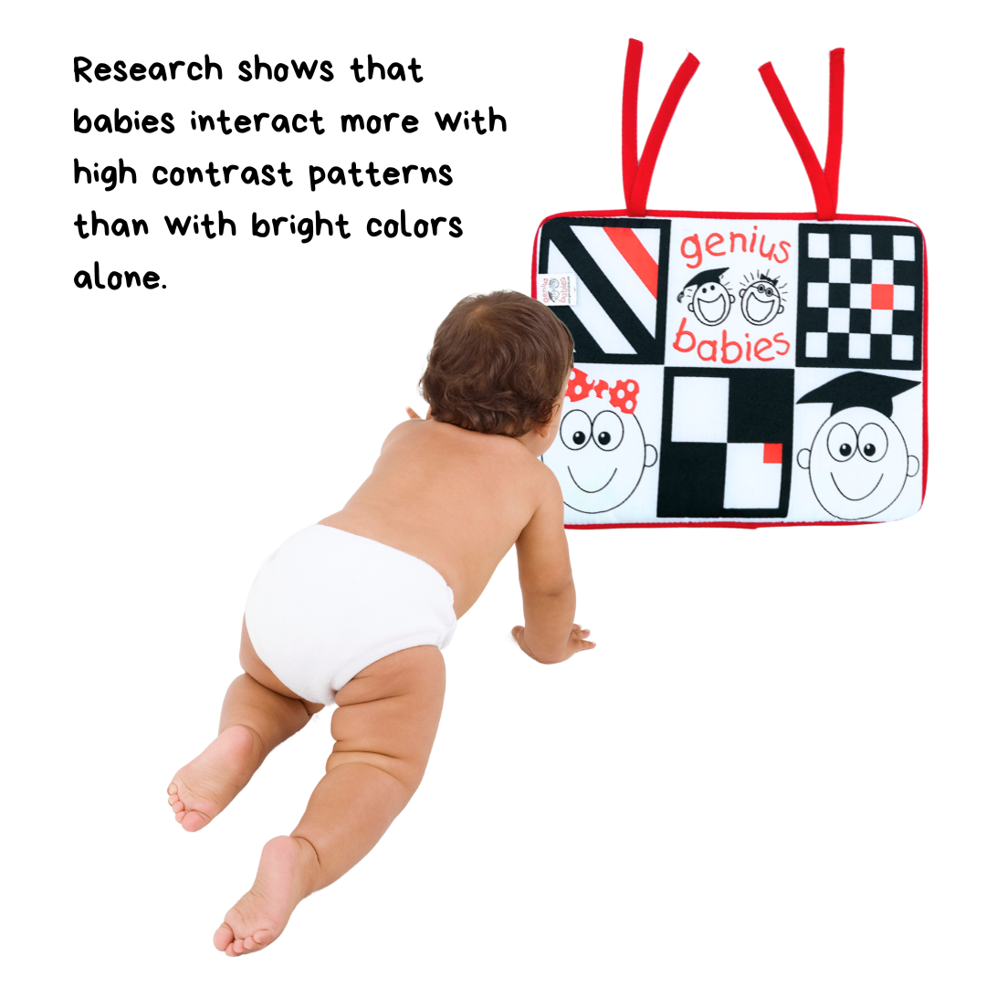 Baby Crawling and Looking at Mirror