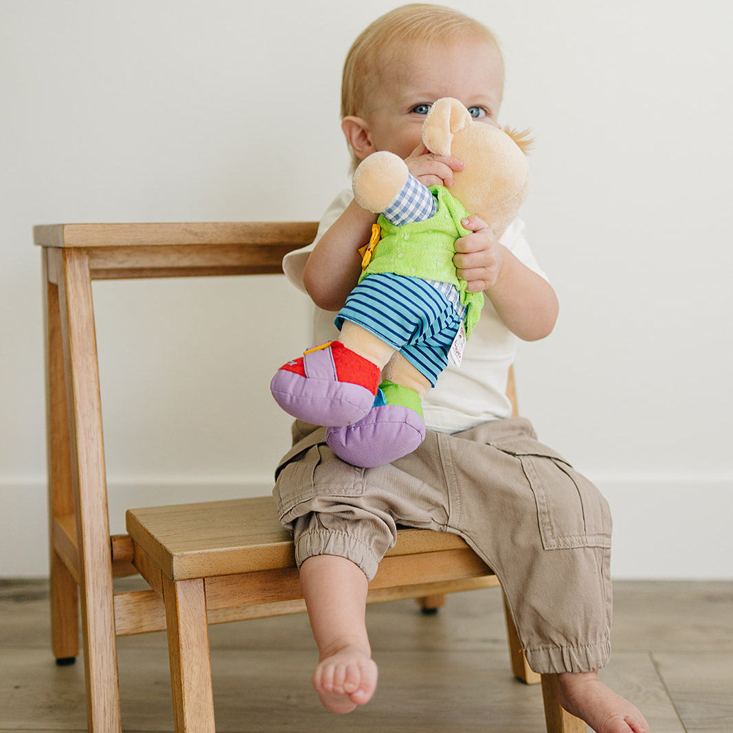Learn to Dress Bear Doll w. Zipper, Ties, Buckle, Snap, Button
