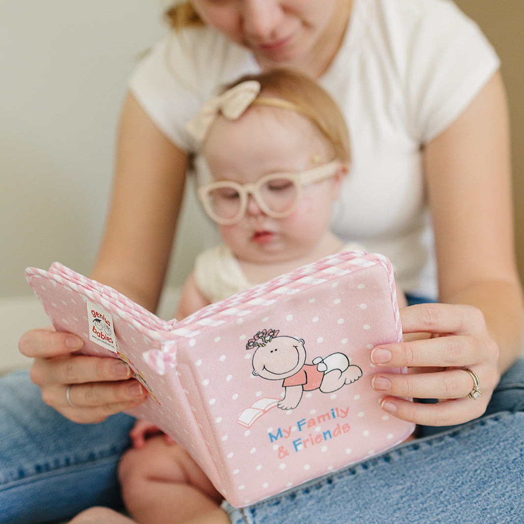 Pink Fleece Baby Girl Photo Album (Holds 15 Photos)