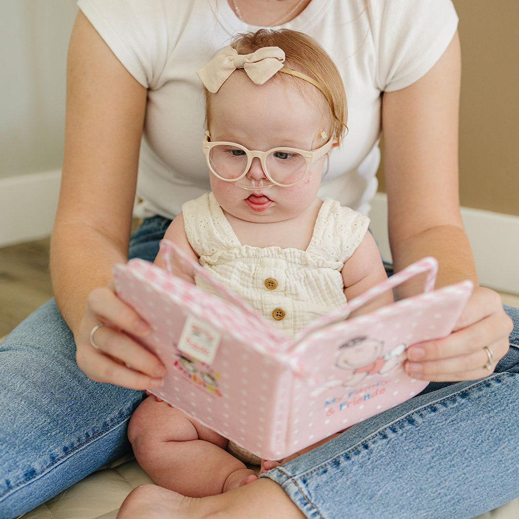 Pink Fleece Baby Girl Photo Album (Holds 15 Photos)