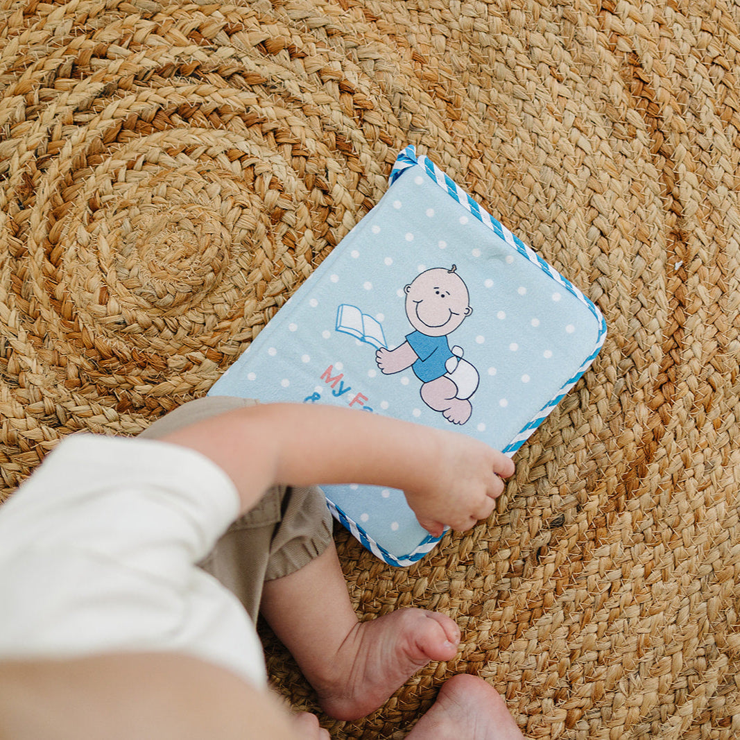 Blue Fleece Baby Boy Photo Album (Holds 15 Photos)