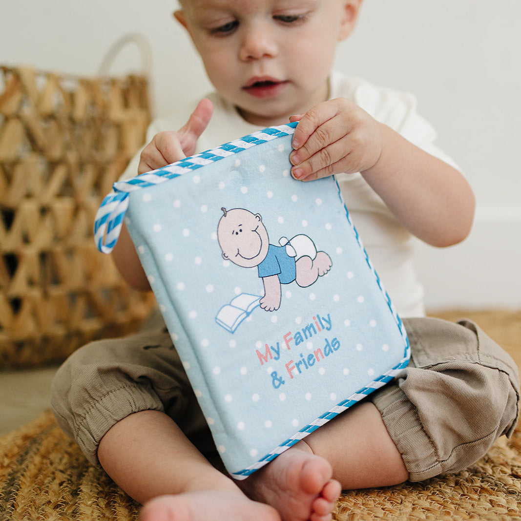 Blue Fleece Baby Boy Photo Album (Holds 15 Photos)