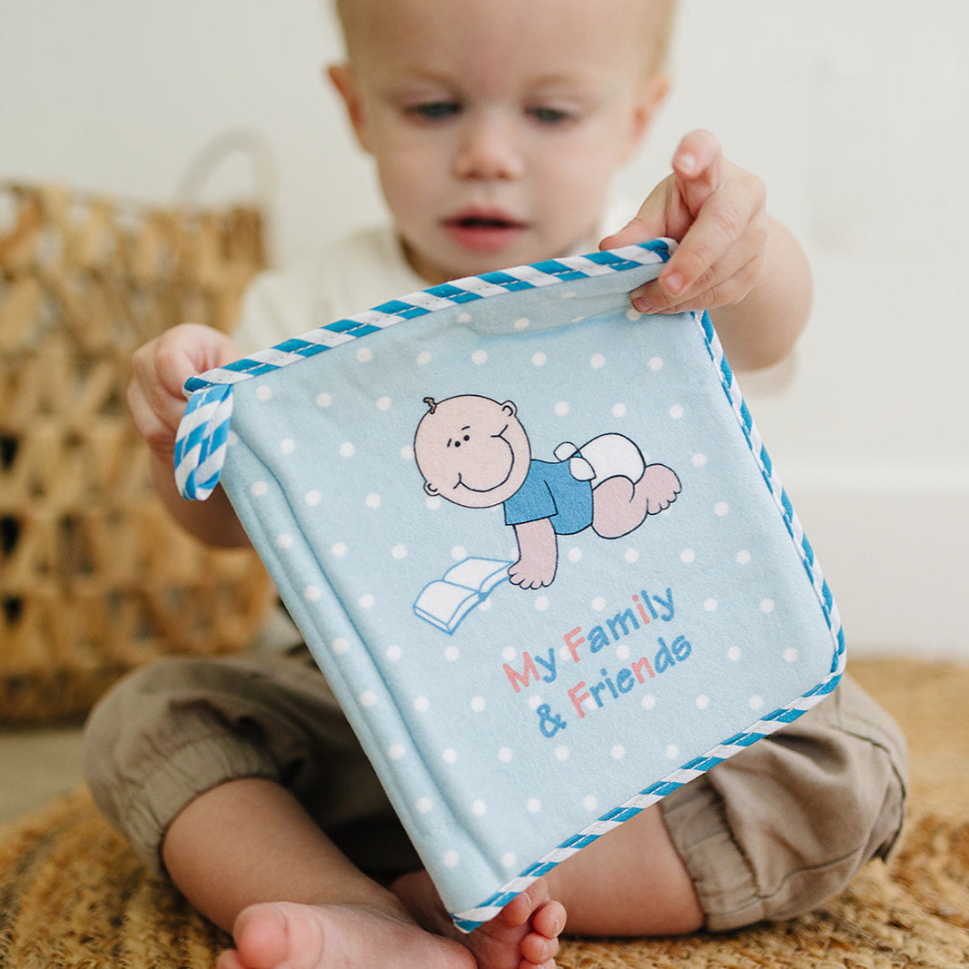 Blue Fleece Baby Boy Photo Album (Holds 15 Photos)