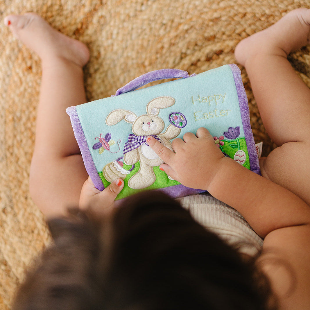 Happy Easter Soft Fabric Photo Album with Easter Bunny