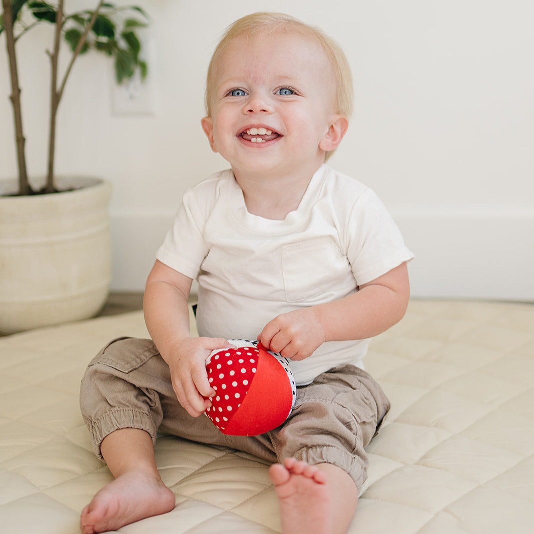 Soft Plush Ball in Black, White, Red