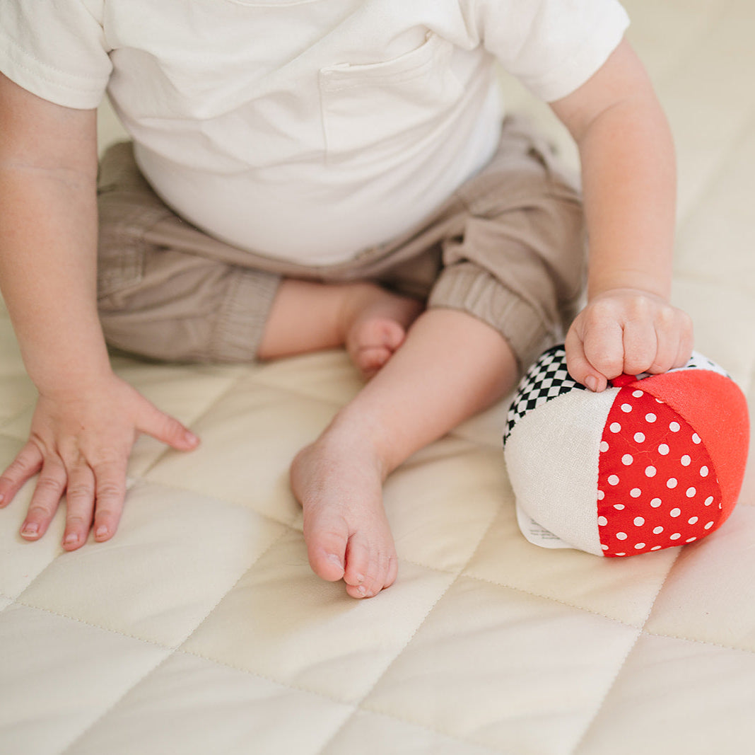 Soft Plush Ball in Black, White, Red