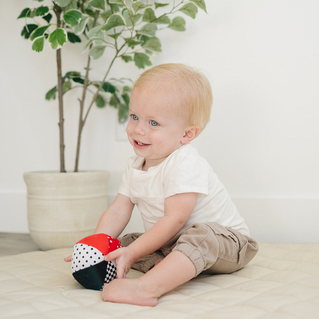 Soft Plush Ball in Black, White, Red