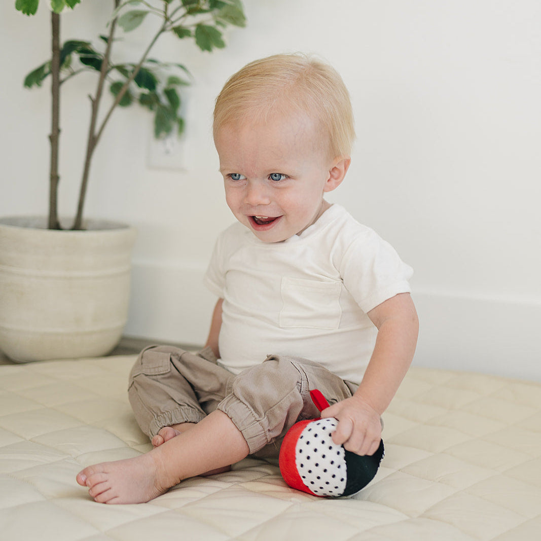 Soft Plush Ball in Black, White, Red