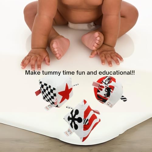 Infant Graphic Shapes for Babies and Infants, Set of 3 Soft Shapes (Ball, Pyramid, Cube)