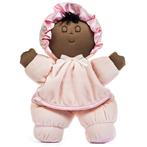 Classic So-Soft Black, Brown, Multiracial Baby Girl Doll Lovey, 11"