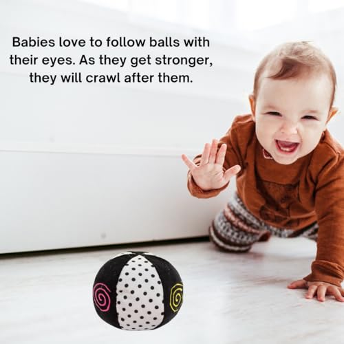 Set of 3 Balls with Chime, Rattle, Crinkle in Multicolor