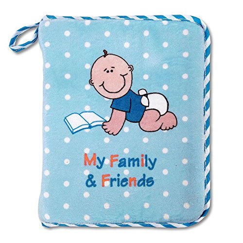 Blue Fleece Baby Boy Photo Album (Holds 15 Photos)