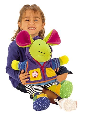 Learn to Dress Doll and Toy Mouse with Removable Clothes and Shoes for Fine Motor Skills