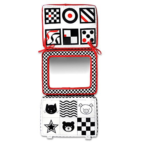 Reversible, Double Sided, Crib & Floor Mirror in High Contrast