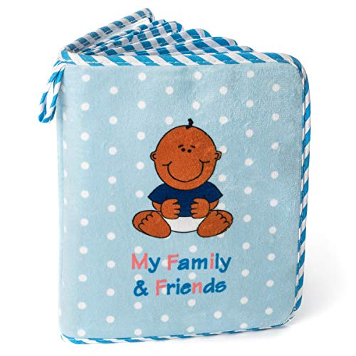 Blue Fleece Baby Boy Photo Album for Black, Brown, Multiracial Baby