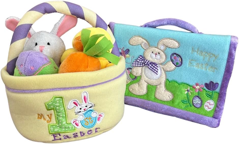 Easter Bundle (Soft Plush Easter Basket & Soft Fabric Photo Album)