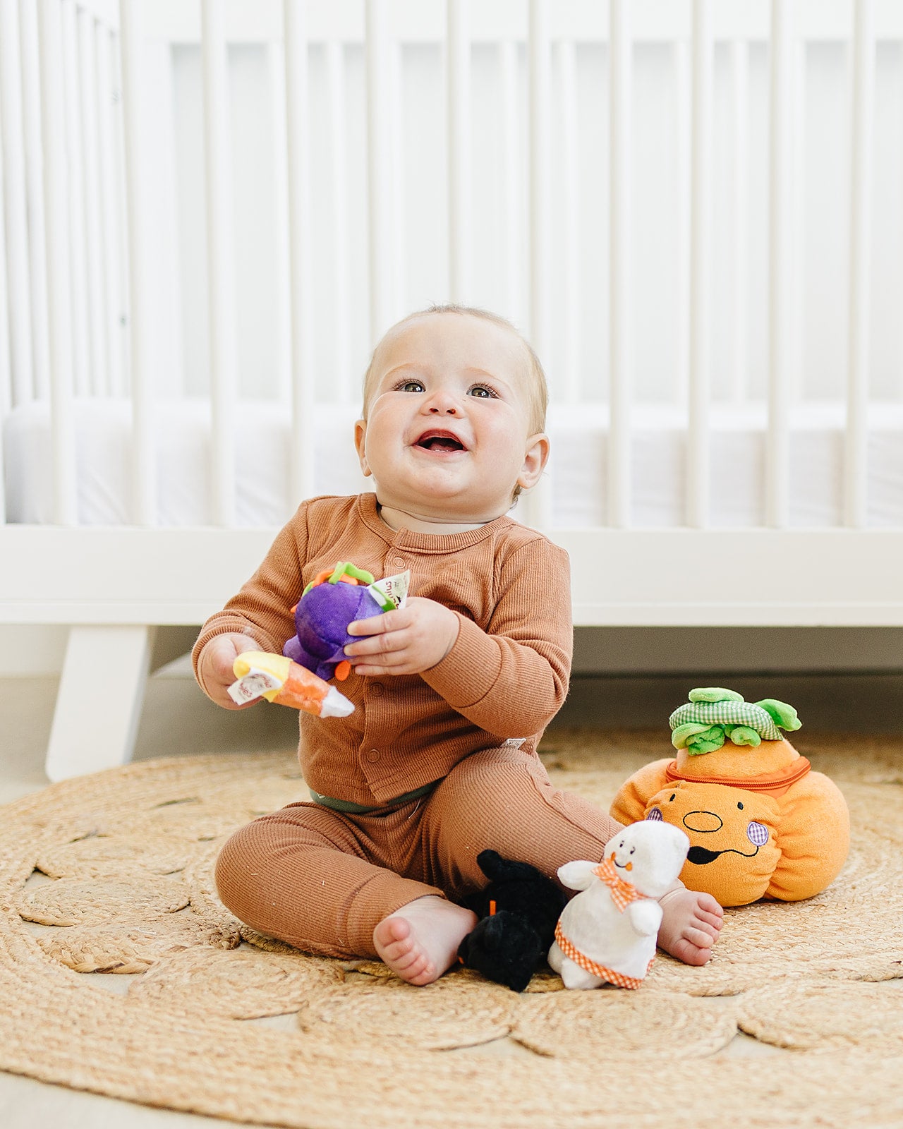 Halloween Stuffed Pumpkin Playset with 4 ct Sensory Toys
