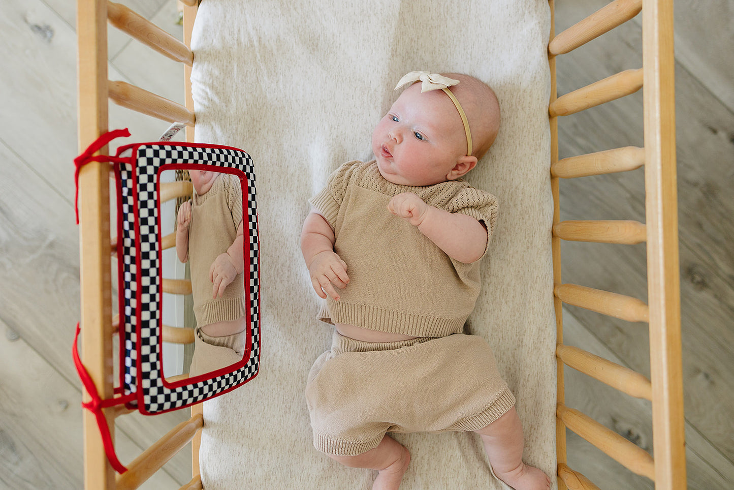 Tummy Time Mirror - High Contrast Black, White, Red