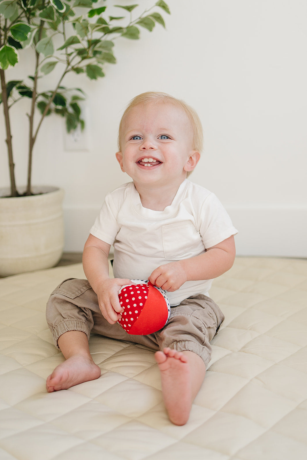 Soft Plush Ball in Black, White, Red