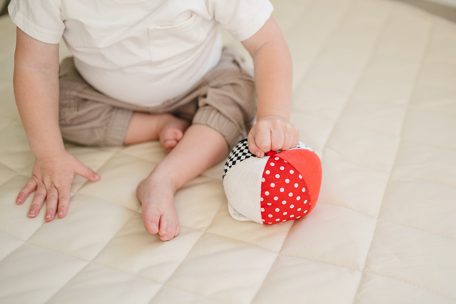 Soft Plush Ball in Black, White, Red