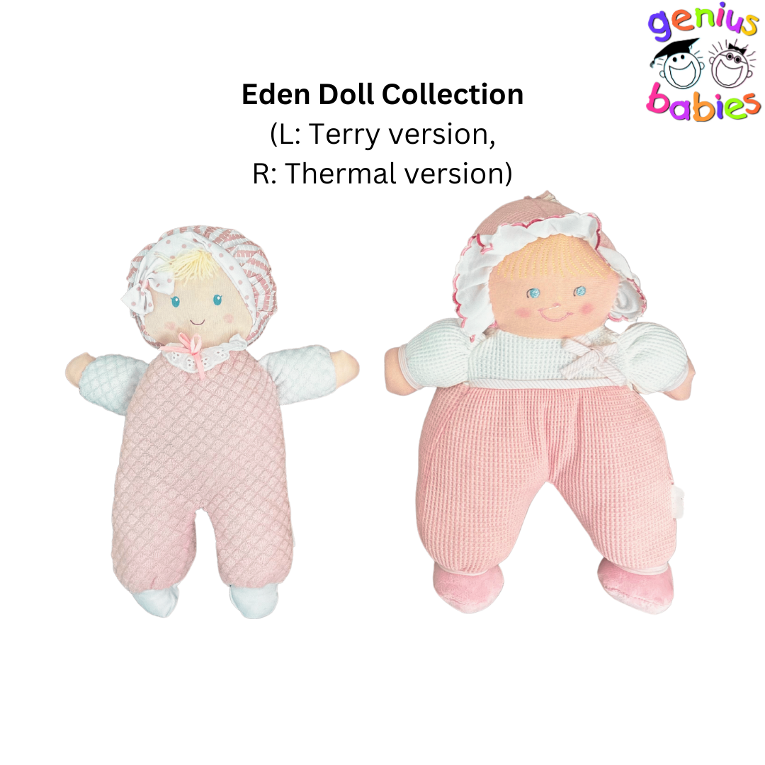 Eden Doll and Lovey in Pink Thermal, 12"
