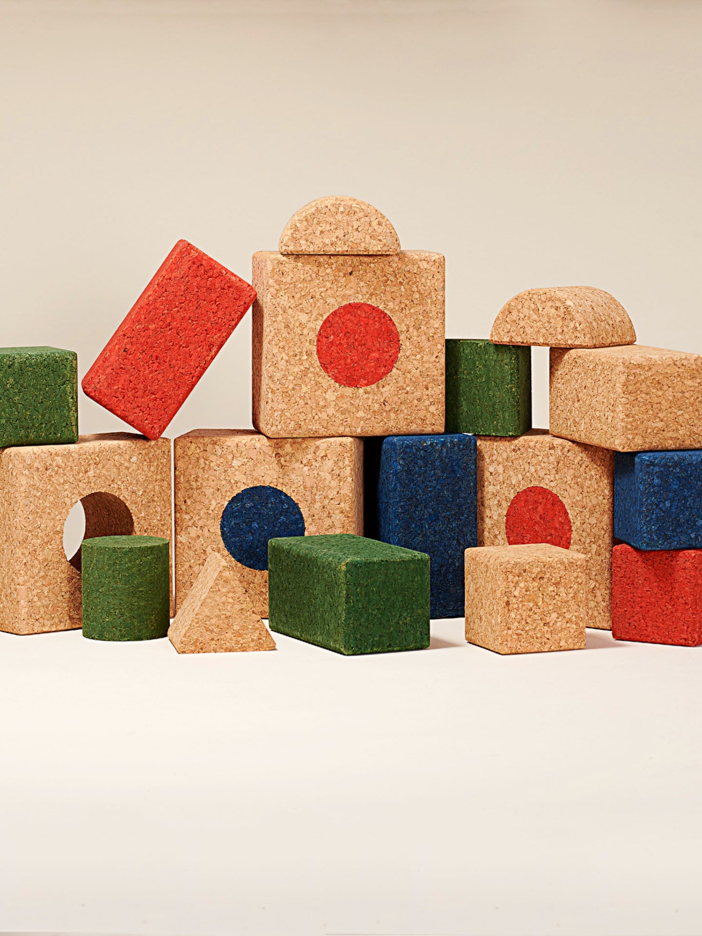 Children Creative Building Blocks (Multi-Color, 20 pieces) by Tiradia Cork