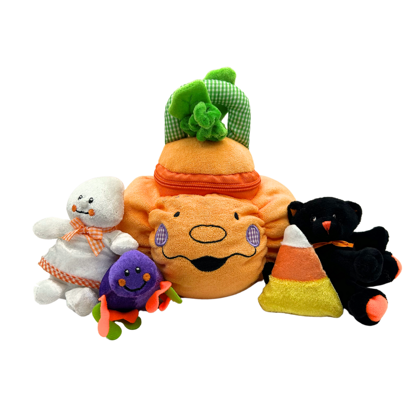 Halloween Stuffed Pumpkin Playset with 4 ct Sensory Toys Genius Babies Toys