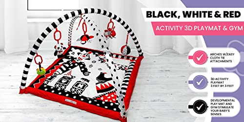 The Original Black, White and Red Play Gym, Activity Mat and Center for Baby to Toddler