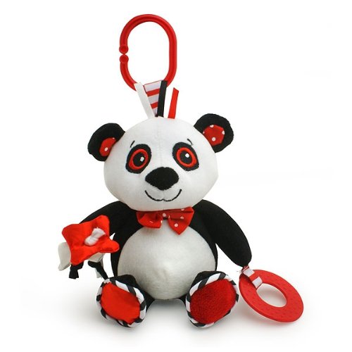 Piper The Panda Multi-sensory Plush Toy with Teething Ring (8" Tall)