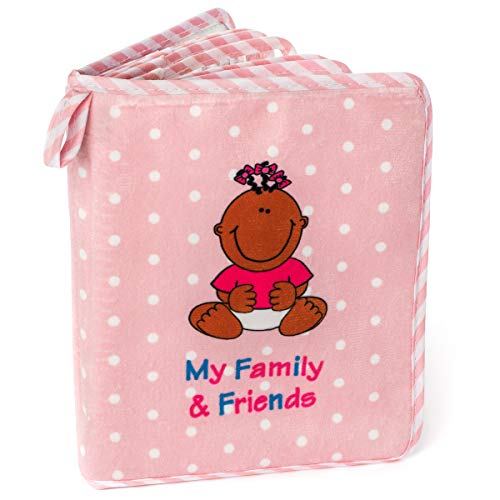 Pink Fleece Baby Girl Photo Album for Black, Brown, Multiracial Baby