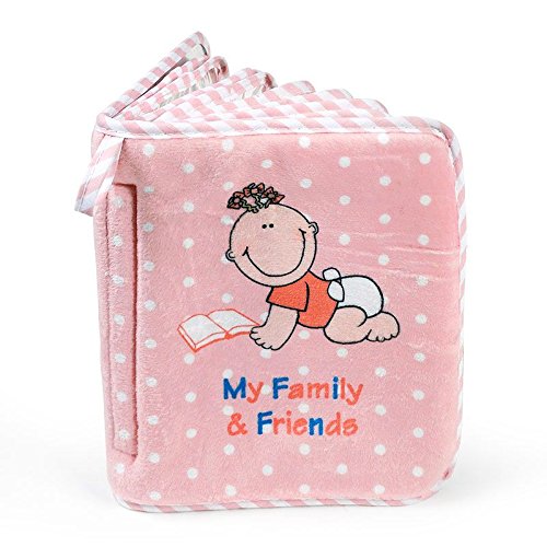 Pink Fleece Baby Girl Photo Album (Holds 15 Photos)